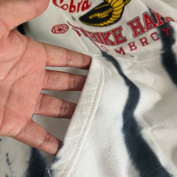 Cobra Kai Tie Dye Hoodie Strike First Strike Hard No Mercy Bioworld Size M - Picture 8 of 9